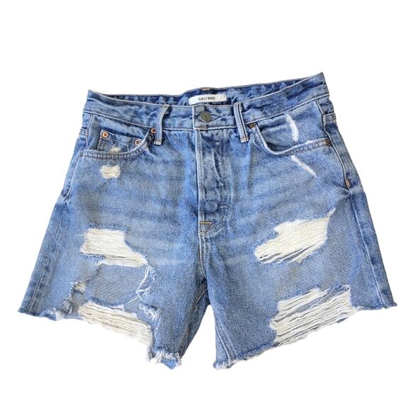 GRLFRND Jourdan Distressed Denim Shorts 24 - Picture 1 of 9